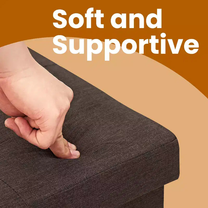 Panca pouf contenitore, 38 x 109 x 38 cm, per fondo letto, cassapanca, per soggiorno, camera da letto, ingresso