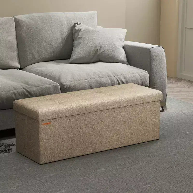 Panca pouf contenitore, 38 x 109 x 38 cm, per fondo letto, cassapanca, per soggiorno, camera da letto, ingresso