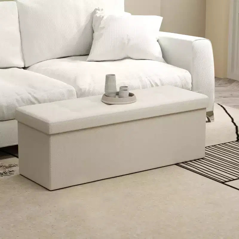Panca pouf contenitore, 38 x 109 x 38 cm, per fondo letto, cassapanca, per soggiorno, camera da letto, ingresso