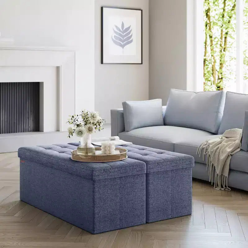 Panca pouf contenitore, 38 x 109 x 38 cm, per fondo letto, cassapanca, per soggiorno, camera da letto, ingresso