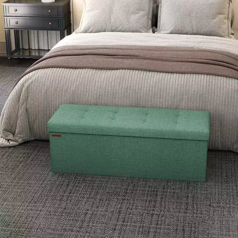 Panca pouf contenitore, 38 x 109 x 38 cm, per fondo letto, cassapanca, per soggiorno, camera da letto, ingresso
