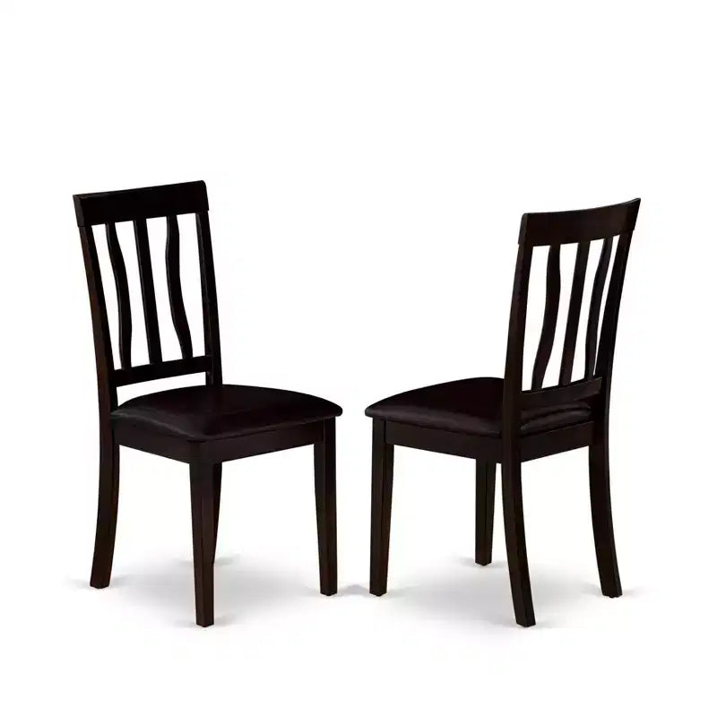 Sedia da pranzo per cucina in legno massello color cappuccino, stile moderno