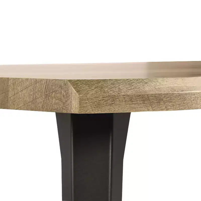 Tavolo da Pranzo Rettangolare da 6 Posti da 63", Tavolo Moderno effetto Legno con Gambe in Metallo Nero
