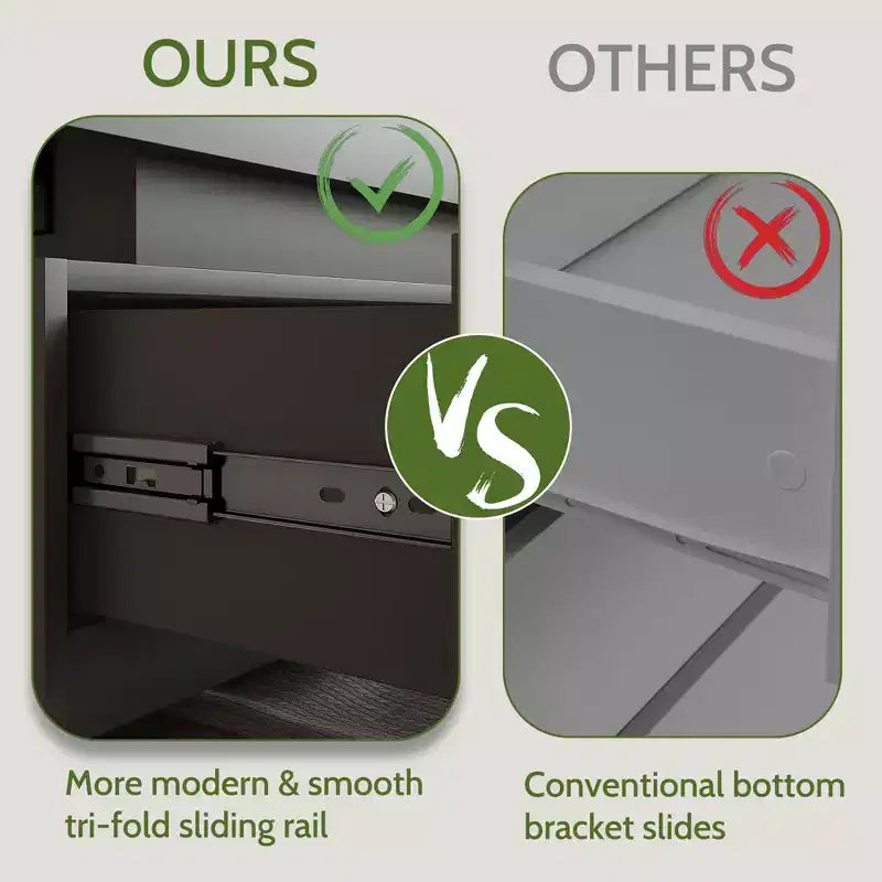 Comò moderno a 6 cassetti con piano scorrevole, con cassetti, organizer per camera da letto, armadio e soggiorno