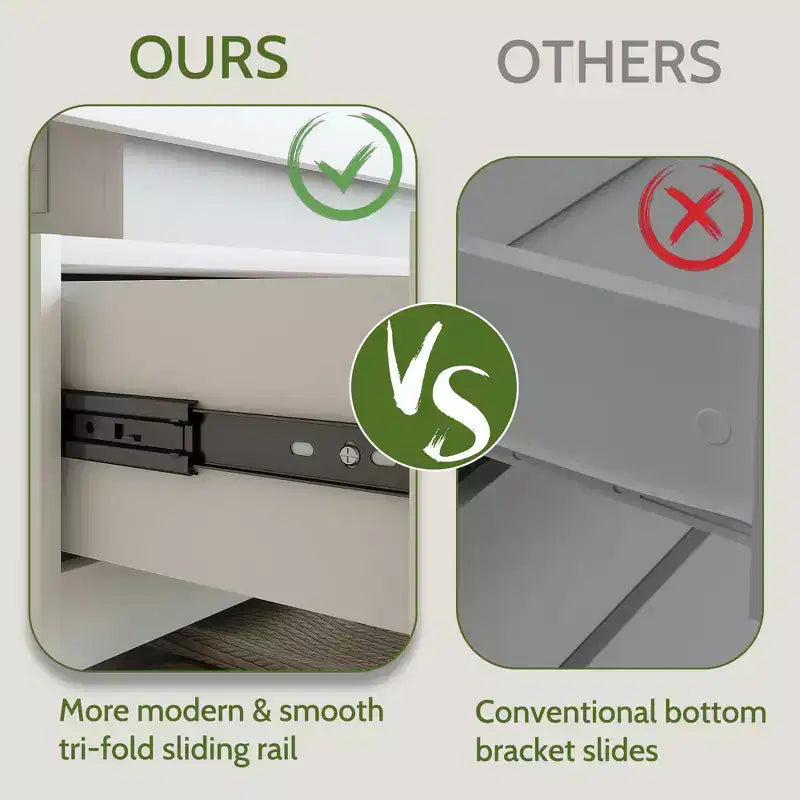 Comò moderno a 6 cassetti con piano scorrevole, con cassetti, organizer per camera da letto, armadio e soggiorno
