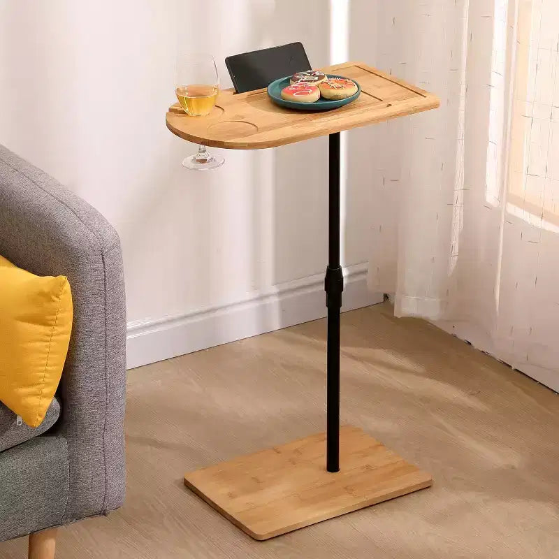 Tavolino da divano a C, tavolo laterale girevole a 360° e regolabile in altezza per letto, tavolino porta TV
