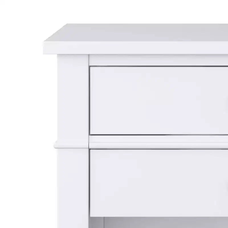 Comodino 24" in legno massello Sterling, bianco