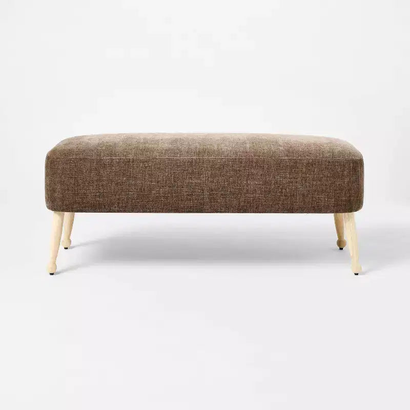 Panca in legno imbottita legno naturale/marrone scuro - ™ disegnata con