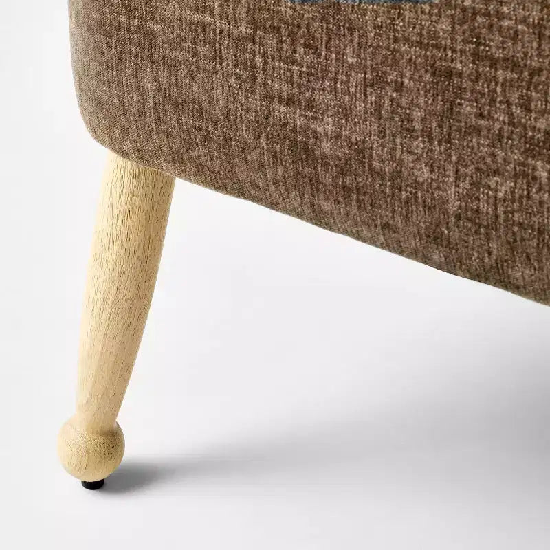 Panca in legno imbottita legno naturale/marrone scuro - ™ disegnata con