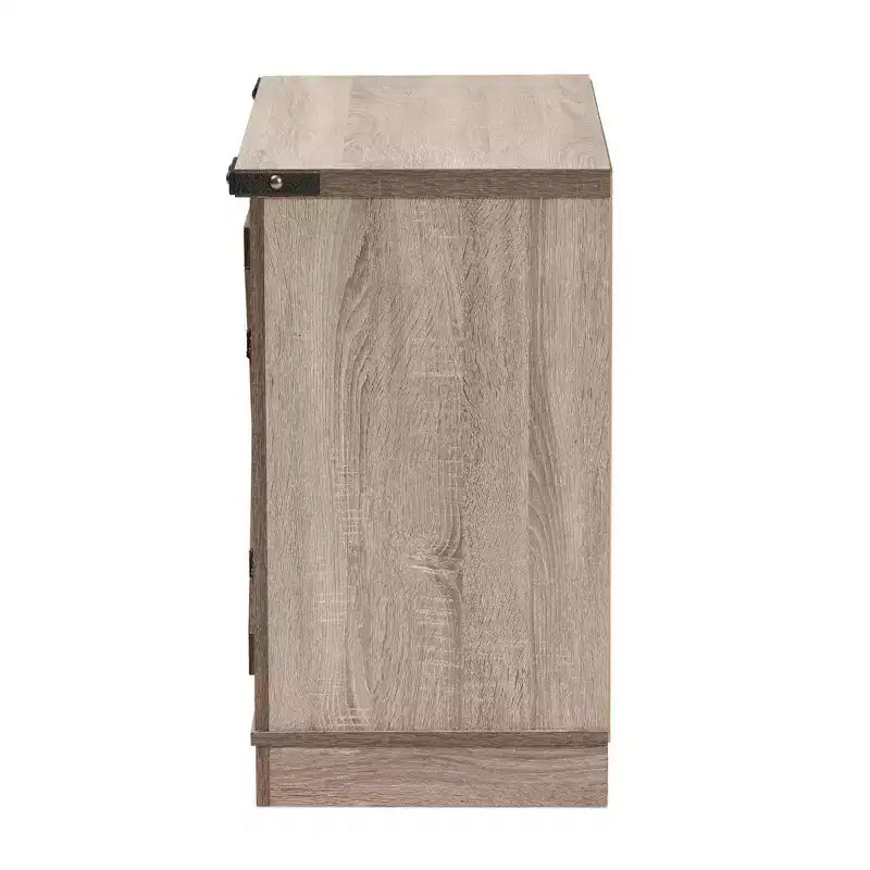 Mobile scarpiera Wayne Farmhouse Wood a 2 ante Marrone quercia -: Organizzatore da ingresso, Contiene 9 paia