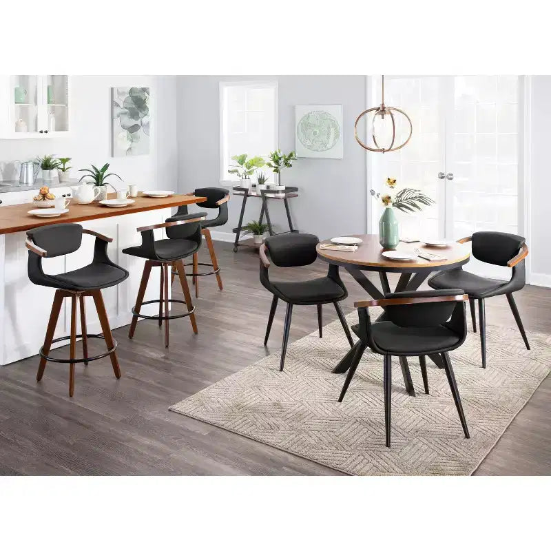 Sgabello da bar altezza bancone Mid-Century Modern