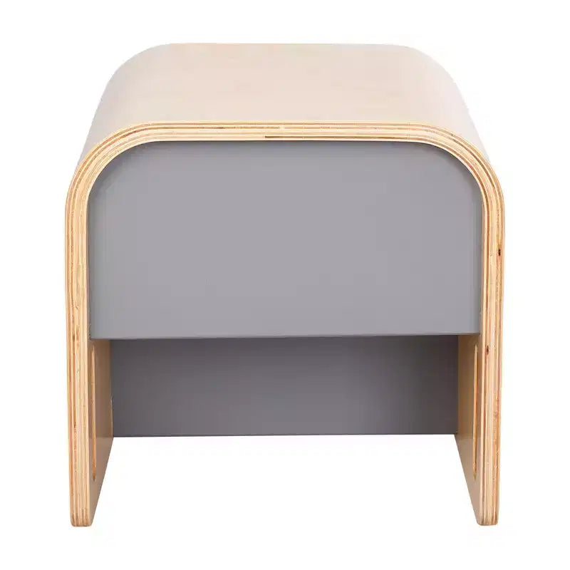 Sedia a cubo multiuso in legno curvato per bambini, mobili Montessori
