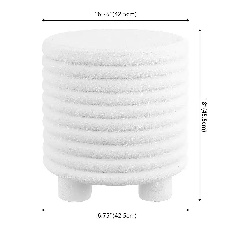 Tavolino d'appoggio Minimalista Moderno a 3 Gambe a Tamburo per Interni/Esterni