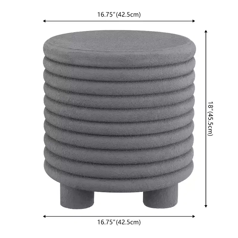 Tavolino d'appoggio Minimalista Moderno a 3 Gambe a Tamburo per Interni/Esterni