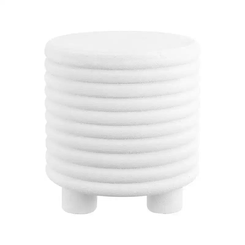 Tavolino d'appoggio Minimalista Moderno a 3 Gambe a Tamburo per Interni/Esterni